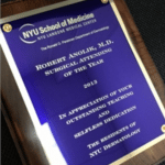 Robert Anolik, M.D., named Surgical Attending of the Year by NYU Deparment of Dermatology