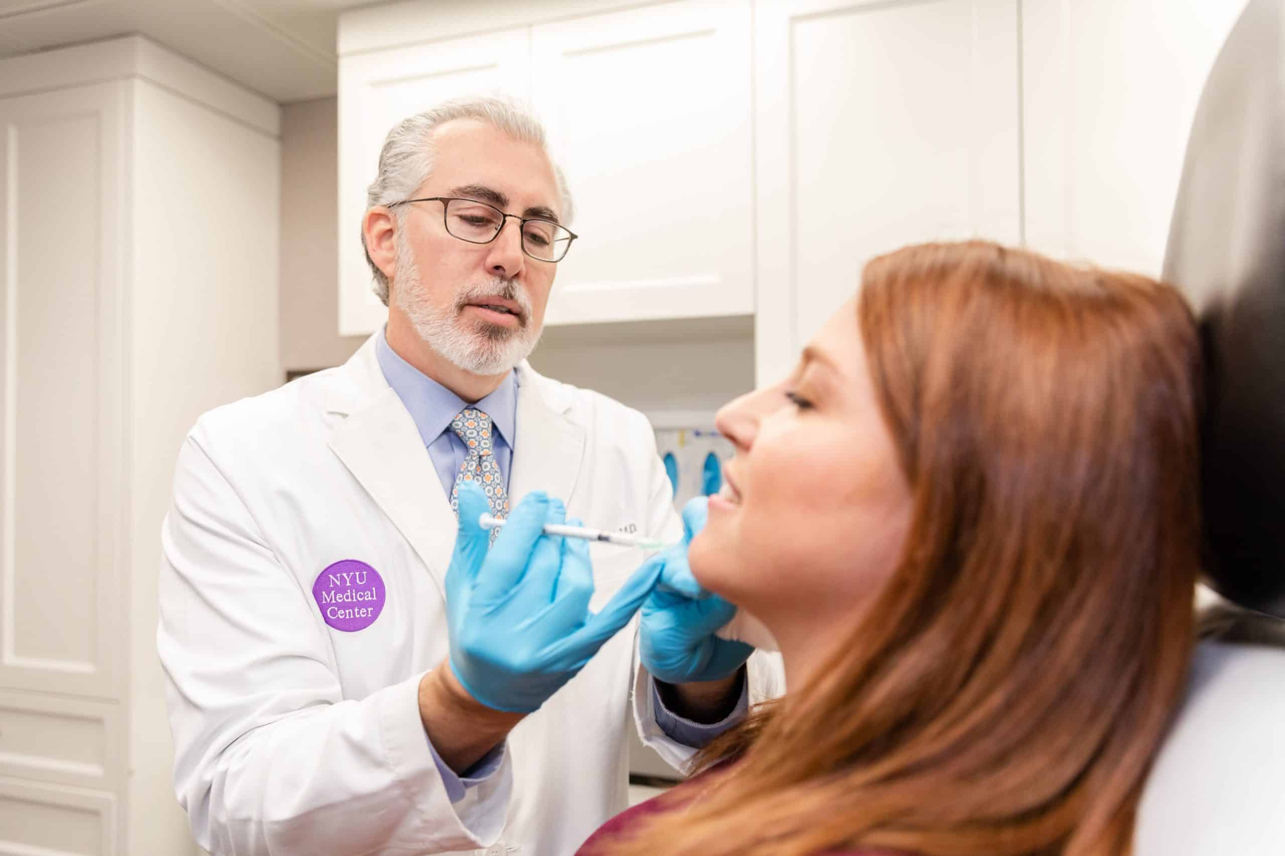 doctor performing juvederm injections 