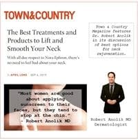 The Best Treatments and Products to Lift and Smooth Your Neck, Robert Anolik, M.D., featured in Town & Country Magazine!