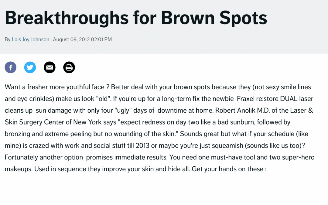 brown spot treatments in new york