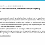 Drs. Bae and Geronemus have just published an article in the Dermatologic Surgery journal describing the advantages of laser resurfacing for eyelid tightening.