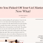 Dr. Dana Stern discusses the dangers of Gel Manicures with Allure Magazine