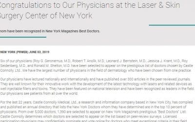 Congratulations to Our Physicians at the Laser & Skin Surgery Center of New York