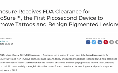 Our Center Offers the First FDA Cleared Picosecond Laser for the Treatment of Tattoos and Pigmented Lesions