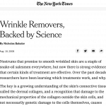 NY Times features wrinkles removers