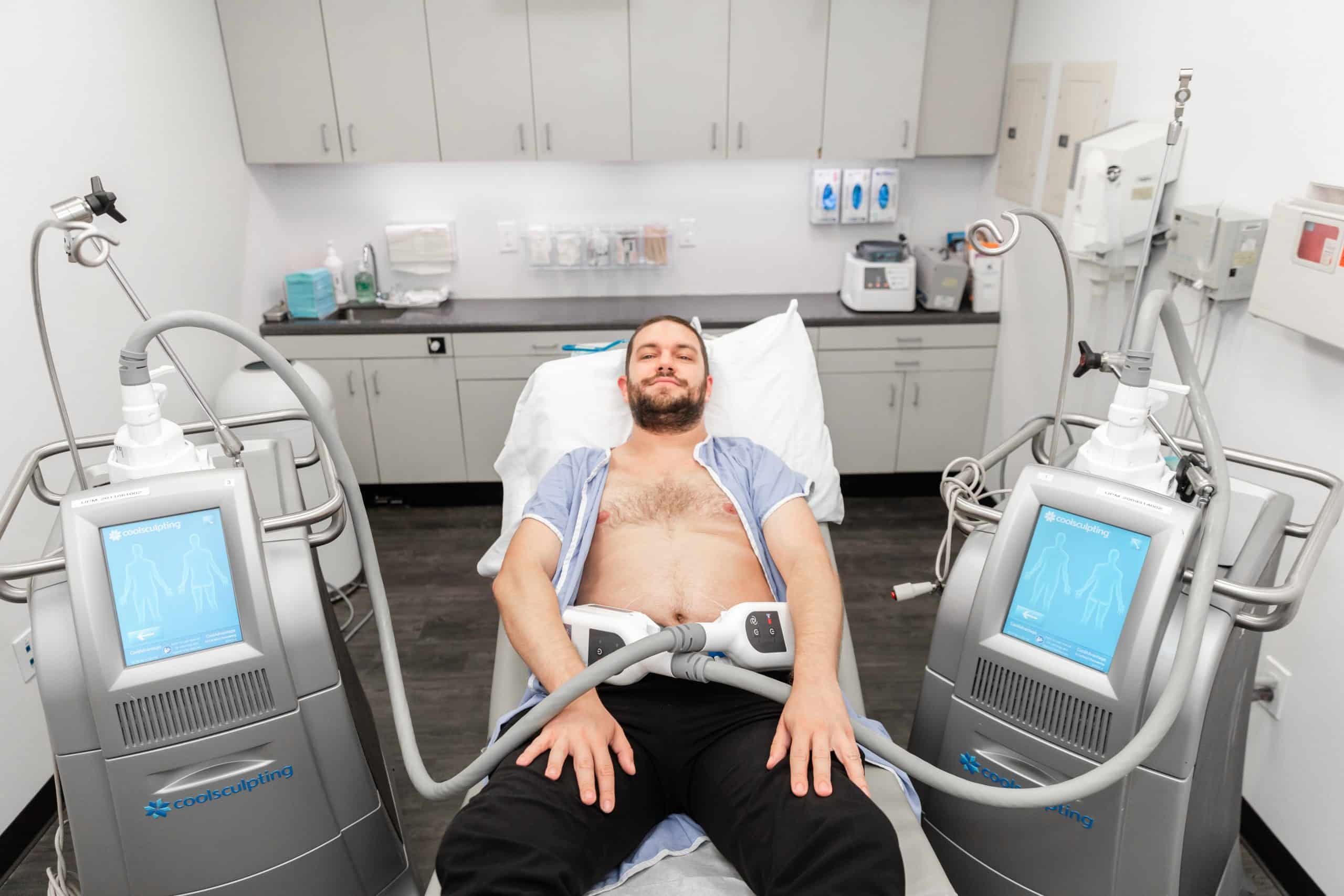 medical clinic patient undergoing a body contouring treatment at Laser & Skin Surgery Center of New York in Manhattan, NY