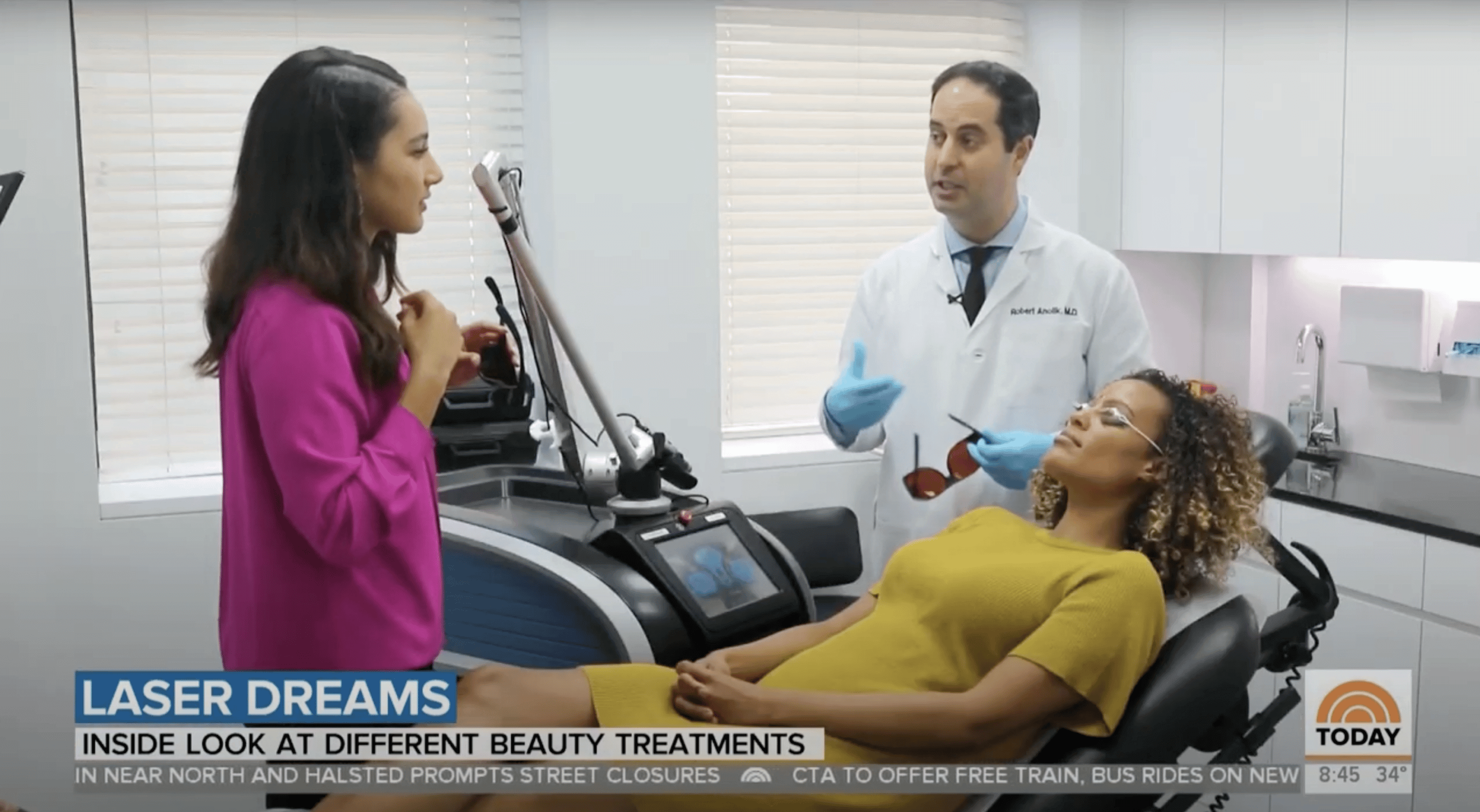 Dr. Robert Anolik is featured on NBC's Today Show to discuss the possibilities of laser skin treatments, NYC, NY.