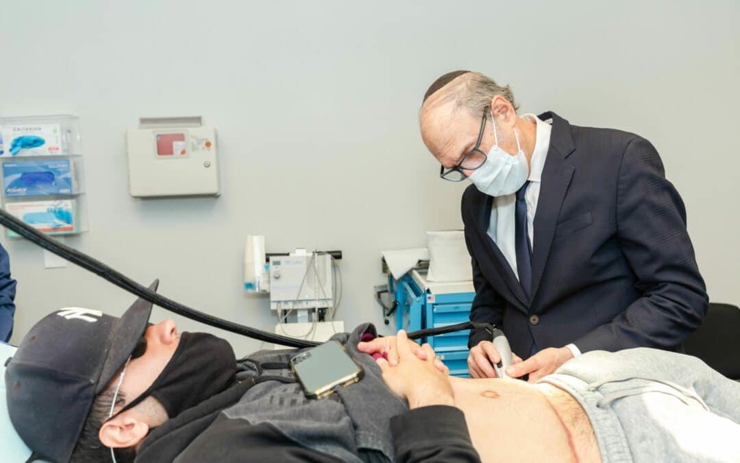 male patient undergoing a cosmetic dermatology treatment in NYC