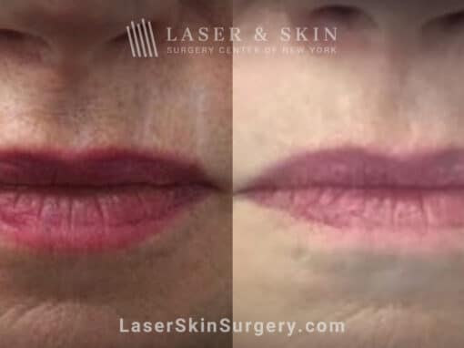 Fraxel Repair treatments for hypopigmented scar near lip