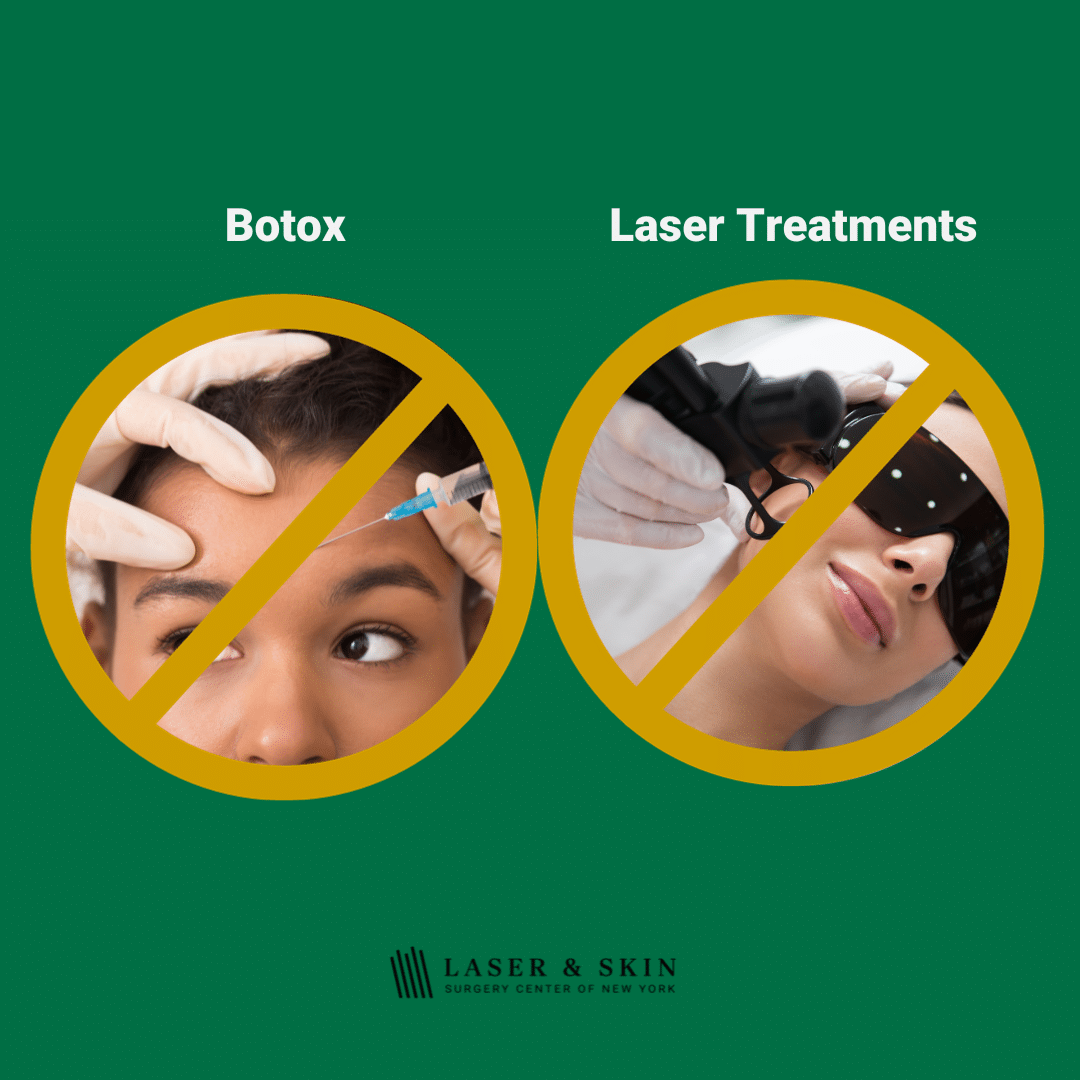 lsscny-nyc-lasers-injectables-not-safe-during-pregnancy types of treatments not safe for pregnant women, infographic